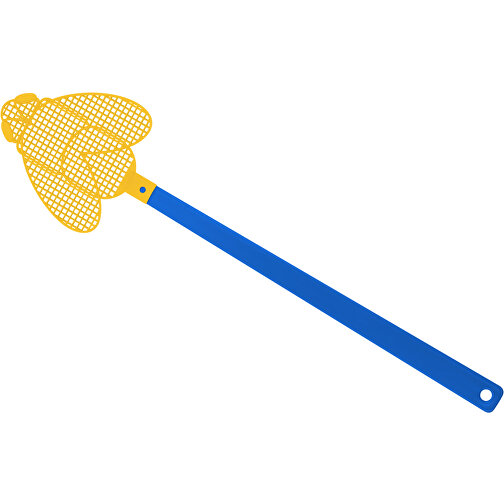 Fliegenklatsche 'Brummi' , blau, gelb, PE+PS, 41,20cm x 0,50cm x 10,20cm (Länge x Höhe x Breite), Bild 1