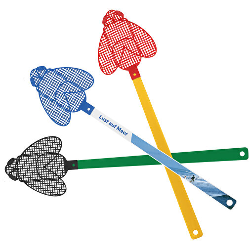 Fliegenklatsche 'Brummi' , gelb, rot, PE+PS, 41,20cm x 0,50cm x 10,20cm (Länge x Höhe x Breite), Bild 2