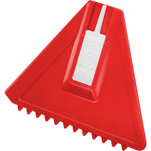 Eiskratzer 'Duo' , weiß, rot, PS+PP, 12,00cm x 0,40cm x 9,80cm (Länge x Höhe x Breite), Bild 1