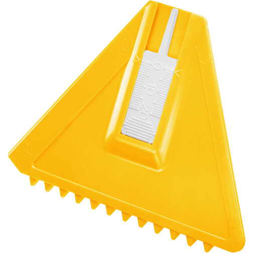 Eiskratzer 'Duo' , weiss, gelb, PS+PP, 12,00cm x 0,40cm x 9,80cm (Länge x Höhe x Breite), Bild 1