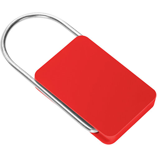 Schlüsselanhänger , rot, ABS+MET, 5,50cm x 0,50cm x 2,70cm (Länge x Höhe x Breite), Bild 1