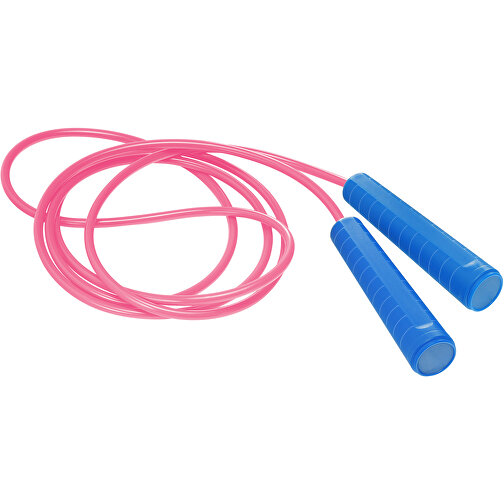 Springseil , blau, blau, pink, PP+PU, 247,00cm (Länge), Bild 1