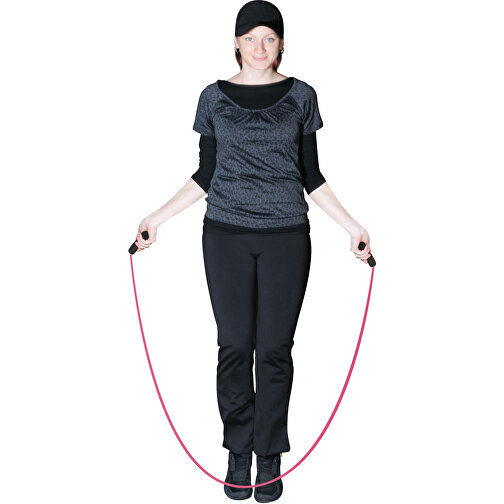 Springseil , schwarz / schwarz / pink, PP+PU, 247,00cm (Länge), Bild 3