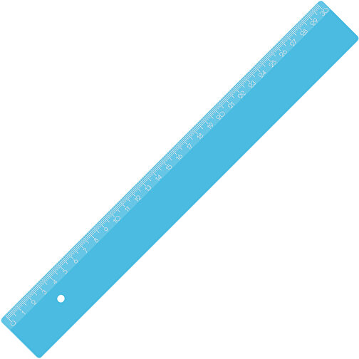 Lineal 30 Cm , blau, PS, 31,00cm x 0,30cm x 3,80cm (Länge x Höhe x Breite), Bild 1