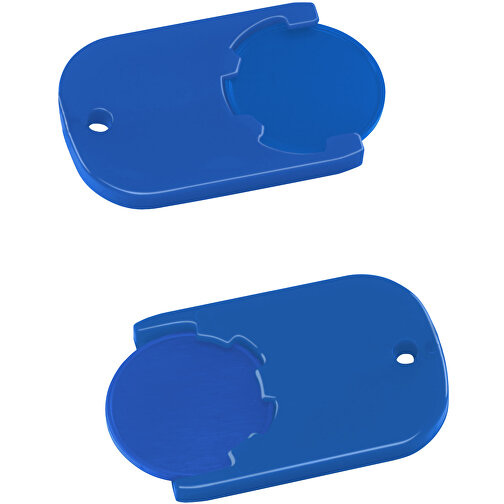 Chiphalter Mit 1€-Chip 'Gamma' , blau, blau, ABS, 4,70cm x 0,40cm x 2,90cm (Länge x Höhe x Breite), Bild 1