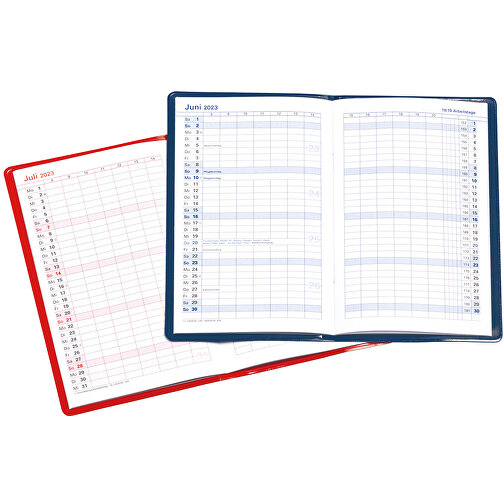Taschenkalender 'Status' , grau/blau, Papier, 15,00cm x 9,00cm (Höhe x Breite), Bild 2