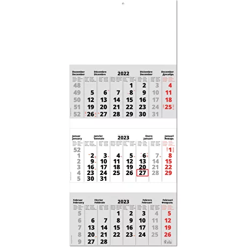 Calendrier mural pliable, agenda de 3 mois 'Exclusif', Image 2