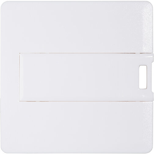 USB-Stick CARD Square 2.0 2GB , Promo Effects MB , weiss MB , 2 GB , Kunststoff MB , 3 - 10 MB/s MB , 4,00cm x 0,20cm x 4,00cm (Länge x Höhe x Breite), Bild 1