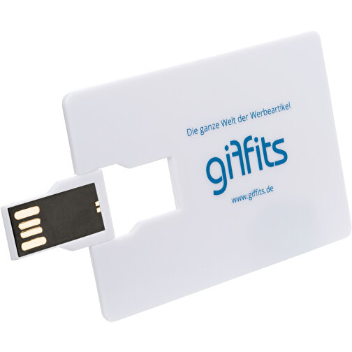 USB Stick CARD Click 2.0 1GB , Promo Effects MB , weiss MB , 1 GB , Kunststoff MB , 3 - 10 MB/s MB , 8,60cm x 0,15cm x 5,40cm (Länge x Höhe x Breite), Bild 5