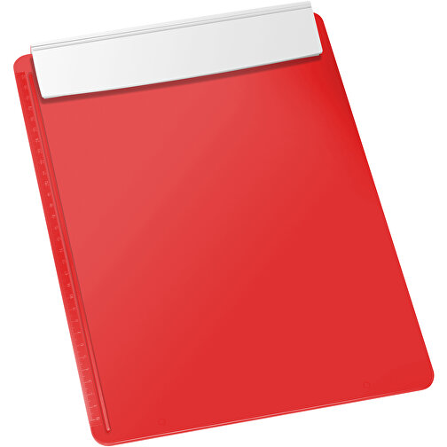 Klemmbrett DIN A4 'Beta' , rot, weiß, PS, 34,20cm x 1,90cm x 23,20cm (Länge x Höhe x Breite), Bild 1