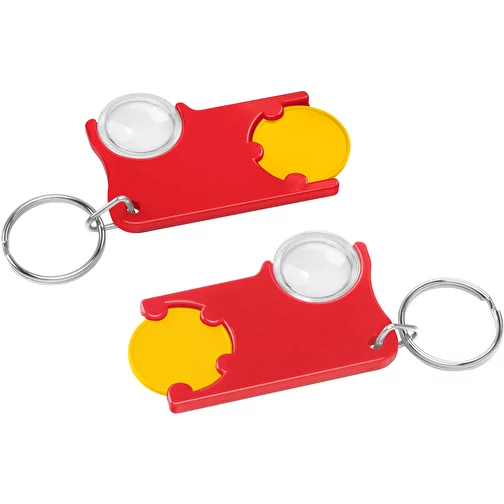 Porte-clés jeton1 € avec loupe, Image 1