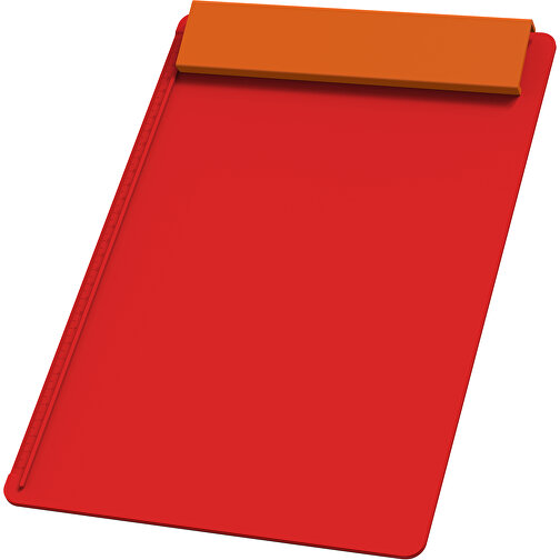 Klemmbrett DIN A4 'Alpha II' , rot, orange, PS, 34,20cm x 2,10cm x 23,20cm (Länge x Höhe x Breite), Bild 1
