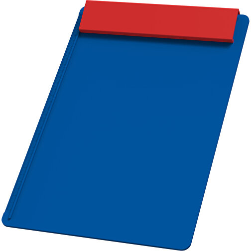 Klemmbrett DIN A4 'Alpha II' , blau, rot, PS, 34,20cm x 2,10cm x 23,20cm (Länge x Höhe x Breite), Bild 1