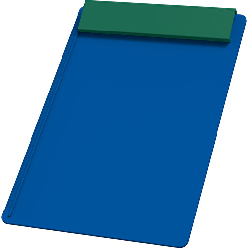 Klemmbrett DIN A4 'Alpha II' , blau, grün, PS, 34,20cm x 2,10cm x 23,20cm (Länge x Höhe x Breite), Bild 1