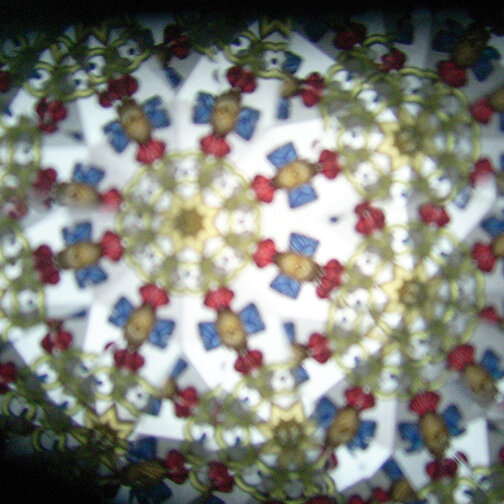 Dreiehette kaleidoskop 20,5 cm med tredekorasjon, Bilde 2