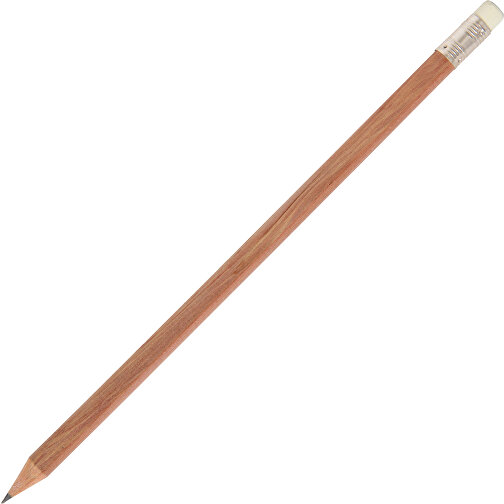 Bleistift Rund Mit Radiergummi , Holz, 18,00cm (Länge), Bild 1