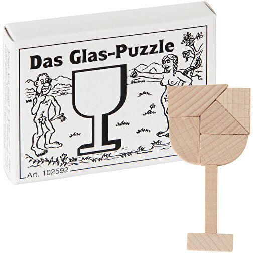 Das Glas-Puzzle , , 6,50cm x 1,30cm x 5,00cm (Länge x Höhe x Breite), Bild 1