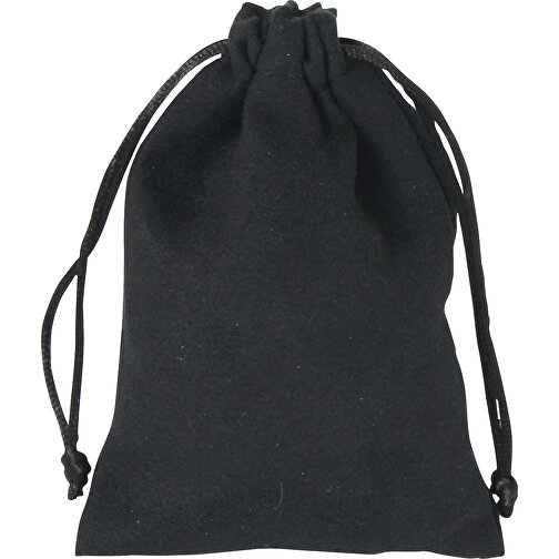 Fløjl taske sort, medium, Billede 1