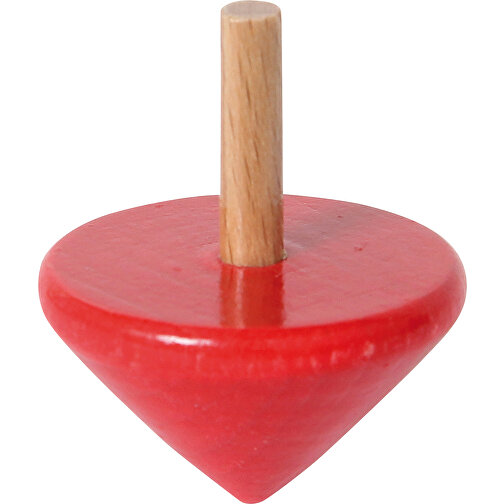 Kreisel Rot D3,3cm , Holz, 4,50cm (Höhe), Bild 1