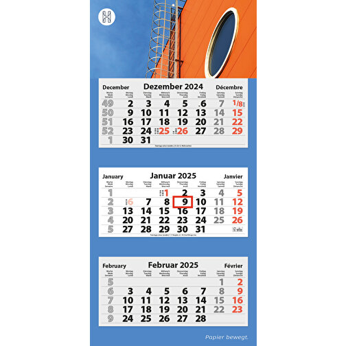 Calendario plegable de 3 meses 'Tres-Deluxe Plus, Imagen 1