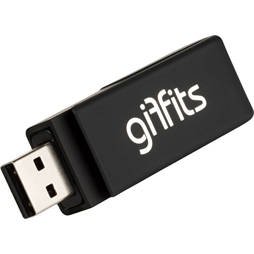 USB Stick ONYX U-I , Promo Effects MB , schwarz MB , 4 GB , Kunststoff & Aluminium MB , 3 - 10 MB/s MB , 6,70cm x 1,50cm x 2,00cm (Länge x Höhe x Breite), Bild 2