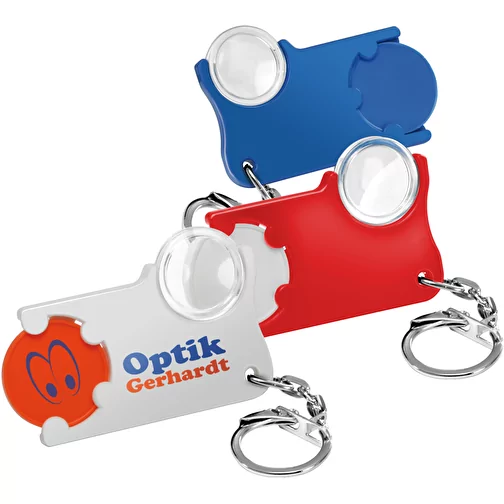Porte-clés jeton1 € avec loupe, Image 2