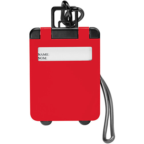 Kofferanhänger 'Trolley' , rot, ABS+PE, 9,50cm x 0,40cm x 5,50cm (Länge x Höhe x Breite), Bild 1