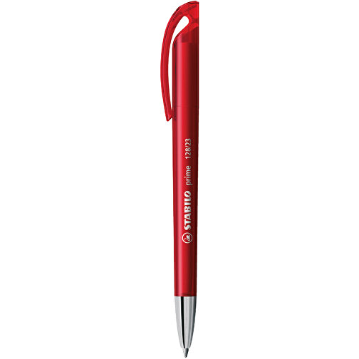STABILO Prime Kugelschreiber , Stabilo, transparent rot, recycelter Kunststoff, 14,70cm x 1,60cm x 1,20cm (Länge x Höhe x Breite), Bild 1