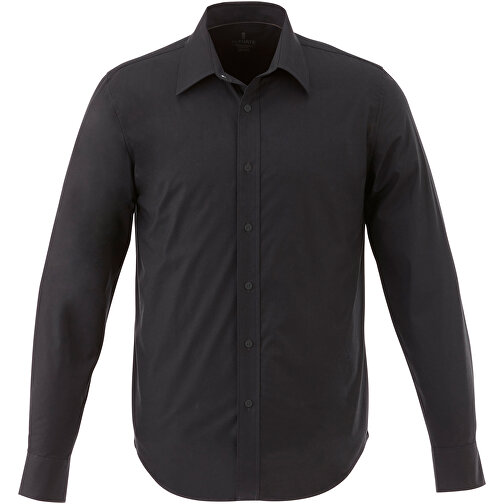 Hamell Langärmliges Hemd , schwarz, Poplin-Gewebe 97% Baumwolle, 3% Elastan, 118 g/m2, L, , Bild 8