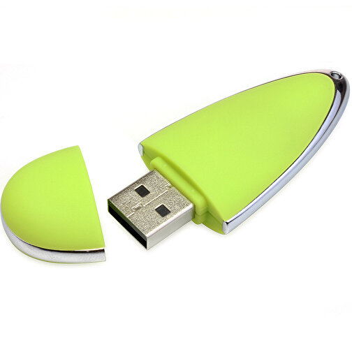 USB-Stick Drop 16GB , Promo Effects MB , hellgrün MB , 16 GB , Kunststoff MB , 3 - 10 MB/s MB , 6,00cm x 1,20cm x 2,50cm (Länge x Höhe x Breite), Bild 1