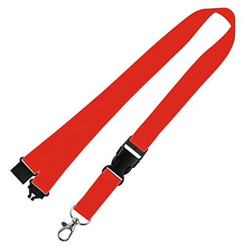 Schlüsselband Standard , Promo Effects, rot, Polyester, 105,00cm x 2,00cm (Länge x Breite), Bild 1
