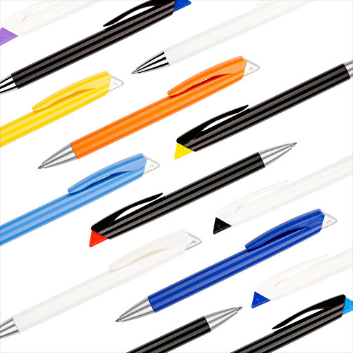 Kugelschreiber Roxi Weiß , Promo Effects, weiß / rot, Kunststoff, 14,10cm (Länge), Bild 10