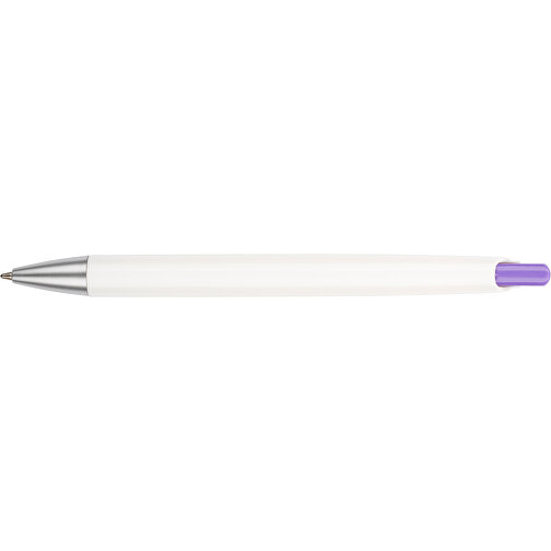 Kugelschreiber Roxi Weiß , Promo Effects, weiß / lila, Kunststoff, 14,10cm (Länge), Bild 8