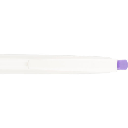 Kugelschreiber Roxi Weiß , Promo Effects, weiß / lila, Kunststoff, 14,10cm (Länge), Bild 9