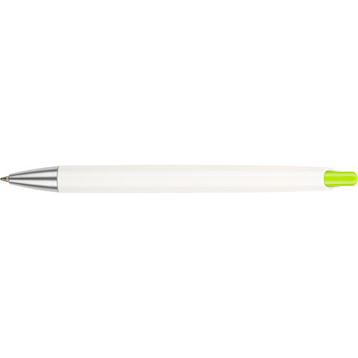 Kugelschreiber Roxi Weiß , Promo Effects, weiß / grün, Kunststoff, 14,10cm (Länge), Bild 8