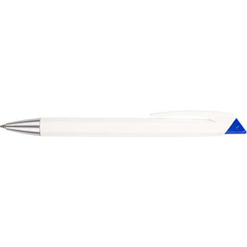 Kugelschreiber Roxi Weiss , Promo Effects, weiss / blau, Kunststoff, 14,10cm (Länge), Bild 7