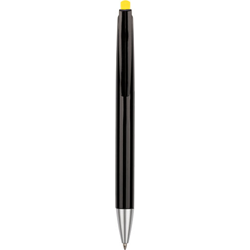 Kugelschreiber Roxi Schwarz , Promo Effects, schwarz / gelb, Kunststoff, 14,10cm (Länge), Bild 4