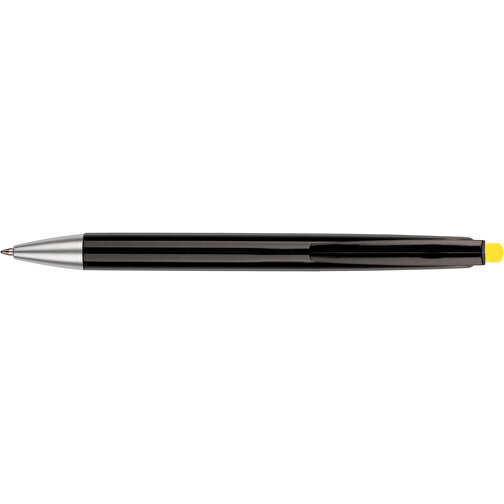 Kugelschreiber Roxi Schwarz , Promo Effects, schwarz / gelb, Kunststoff, 14,10cm (Länge), Bild 7