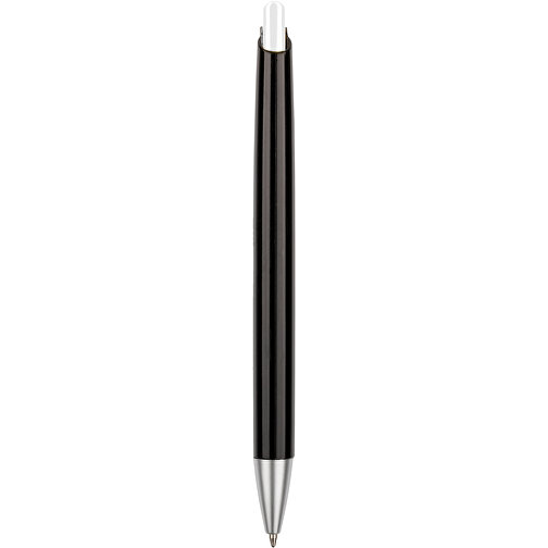 Kugelschreiber Roxi Schwarz , Promo Effects, schwarz / weiß, Kunststoff, 14,10cm (Länge), Bild 3