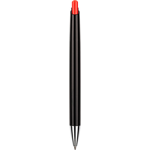 Kugelschreiber Roxi Schwarz , Promo Effects, schwarz / rot, Kunststoff, 14,10cm (Länge), Bild 3