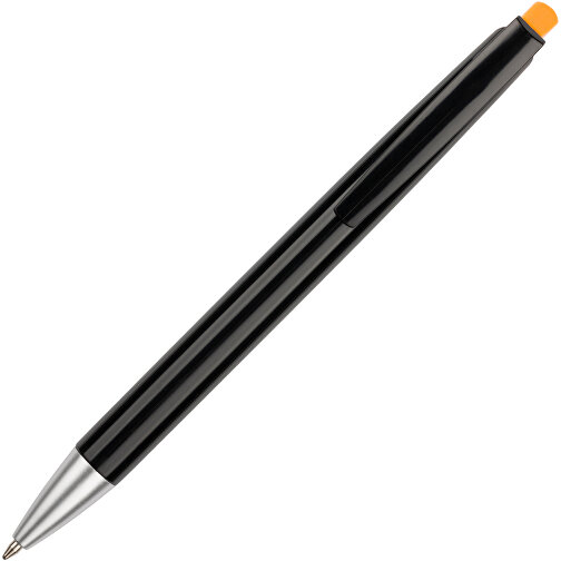 Kugelschreiber Roxi Schwarz , Promo Effects, schwarz / orange, Kunststoff, 14,10cm (Länge), Bild 5
