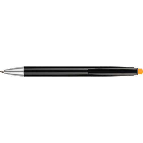 Kugelschreiber Roxi Schwarz , Promo Effects, schwarz / orange, Kunststoff, 14,10cm (Länge), Bild 6