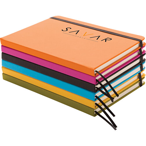 Standard A5 Notizbuch Mit PU-Hardcover, Schwarz , schwarz, PU, 1,30cm x 21,00cm (Länge x Höhe), Bild 8