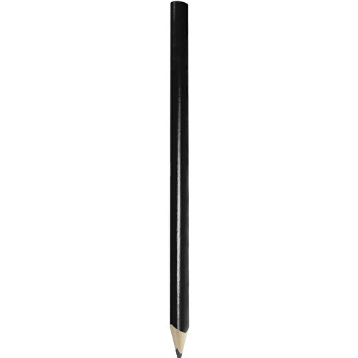 Zimmermannsbleistift, 24 Cm, Oval , schwarz, Holz, 24,00cm x 0,70cm x 1,20cm (Länge x Höhe x Breite), Bild 1