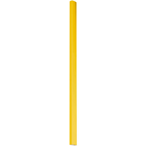 Zimmermannsbleistift, 24 Cm, Eckig-oval , gelb, Holz, 24,00cm x 0,70cm x 1,20cm (Länge x Höhe x Breite), Bild 1