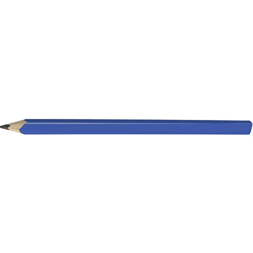 Zimmermannsbleistift, 24 Cm, Eckig-oval , blau, Holz, 24,00cm x 0,70cm x 1,20cm (Länge x Höhe x Breite), Bild 3