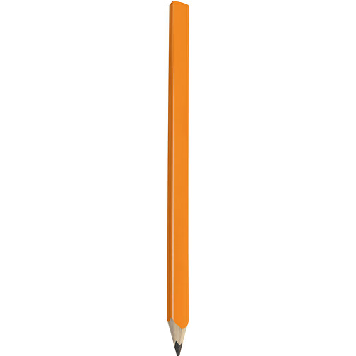 Zimmermannsbleistift, 24 Cm, Eckig-oval , orange, Holz, 24,00cm x 0,70cm x 1,20cm (Länge x Höhe x Breite), Bild 1