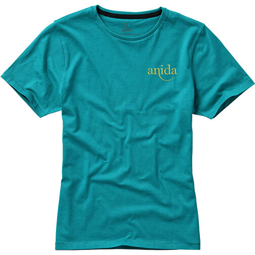 Nanaimo – T-Shirt Für Damen , aquablau, Single jersey Strick 100% BCI Baumwolle, 160 g/m2, XXL, , Bild 3
