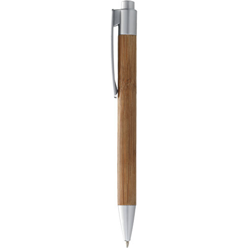 Borneo Kugelschreiber , silber, Bambus, 14,10cm (Länge), Bild 1