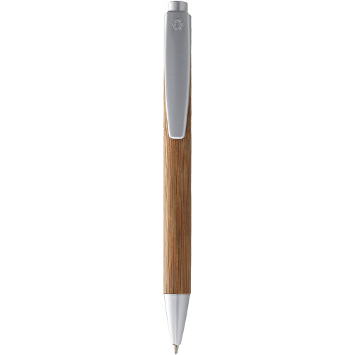 Borneo Kugelschreiber , silber, Bambus, 14,10cm (Länge), Bild 4